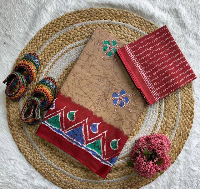 Lakhani lavynya cotton Saree manufacturers in Surat